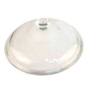 Pyrex 623-C Clear Glass Replacement Lid 1.5Qt Dish Cover Embossed Knob Scratch